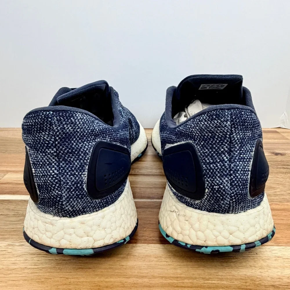 Adidas PureBoost DPR Mens Navy Blue Knit Running Shoes CG2994 Size 14